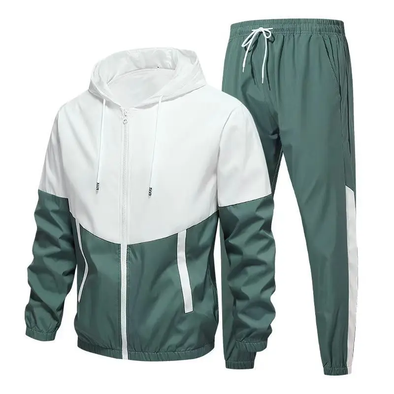 Men's Hooded Jacket Leg Tied Sportswear Set 6