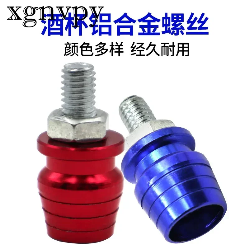 xgnvpy Motorcycle modified license plate frame screws M6 stainless steel shot glass aluminum alloy decorative screws