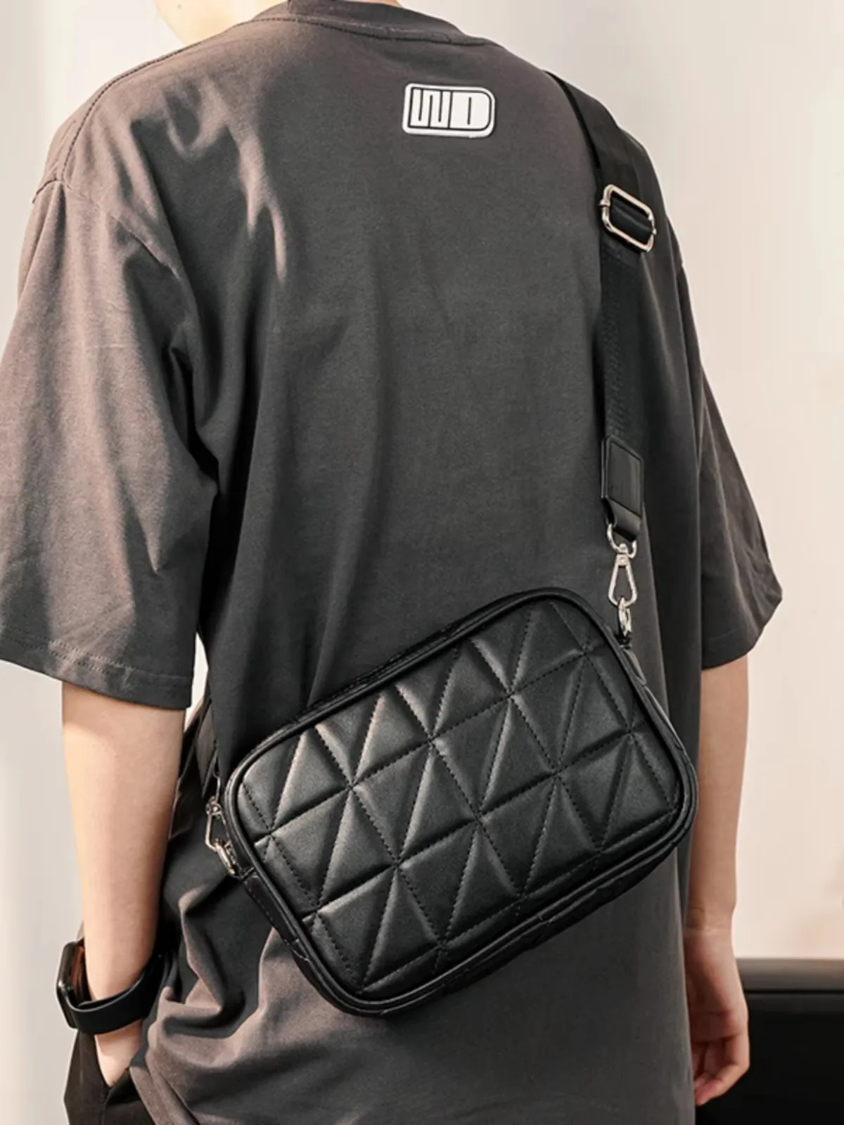 

Fashion Men's Geometry Bag Casual Shoulder Crossbody Bags With Small Purse Bag Geometric Handbag y2k Street Cool Boys Bags