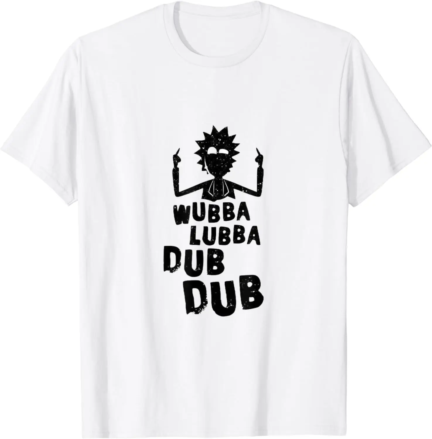 

Смешная футболка Wubba Lubba Dub, высокое качество, 100% хлопок, короткий рукав