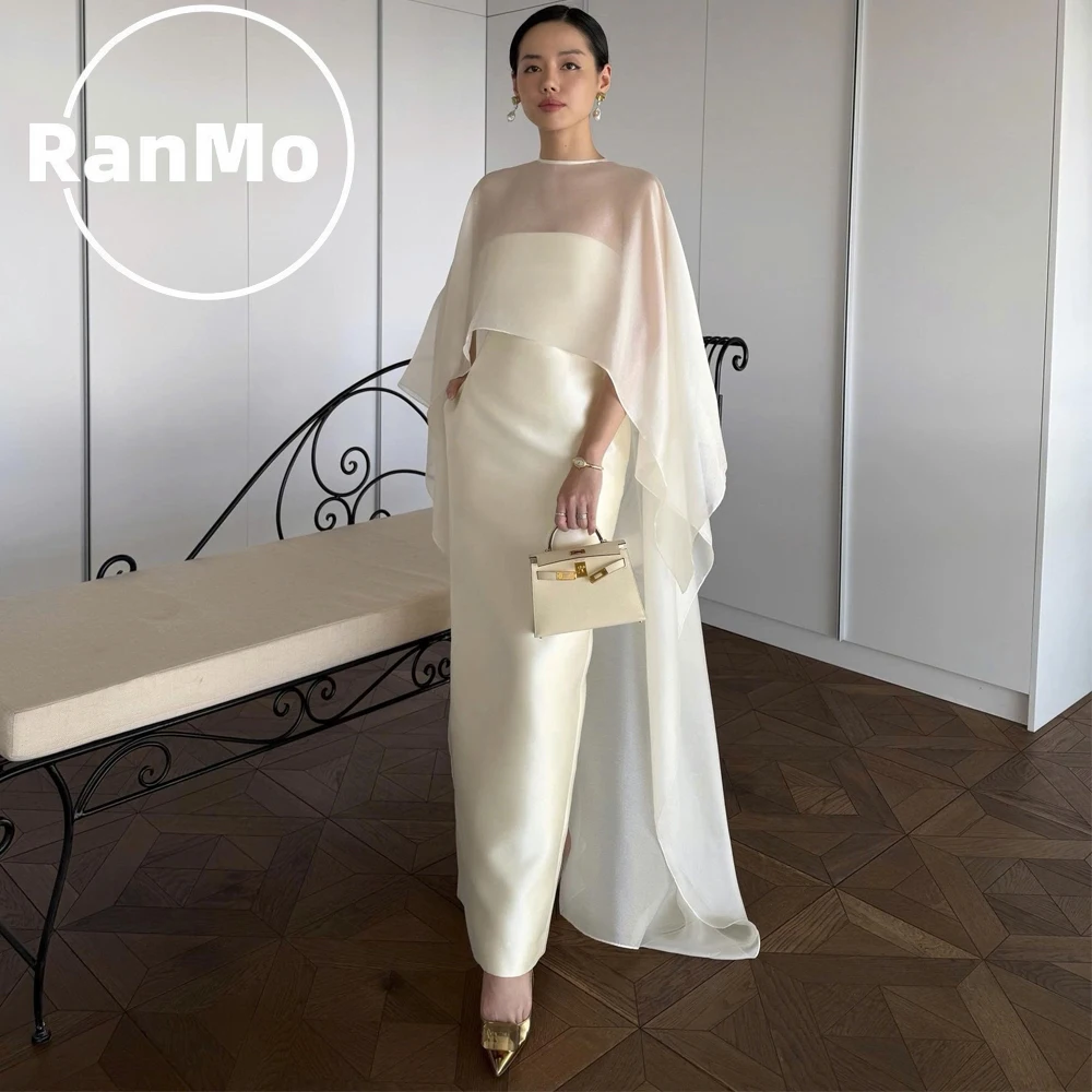 Ranmo  New Elegant Mermaid Wedding Dresses Cap Long Sleeves Photoshoot Floor Length Robe De Mariée Bridal Gowns Customised 2027