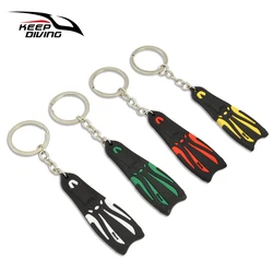 1pcs Mini Scuba Flipper sleutelhanger duikvinnen sleutelhanger sleutelhanger houder sleutelhanger hanger ornamenten OW AOW aandenken rits handvat