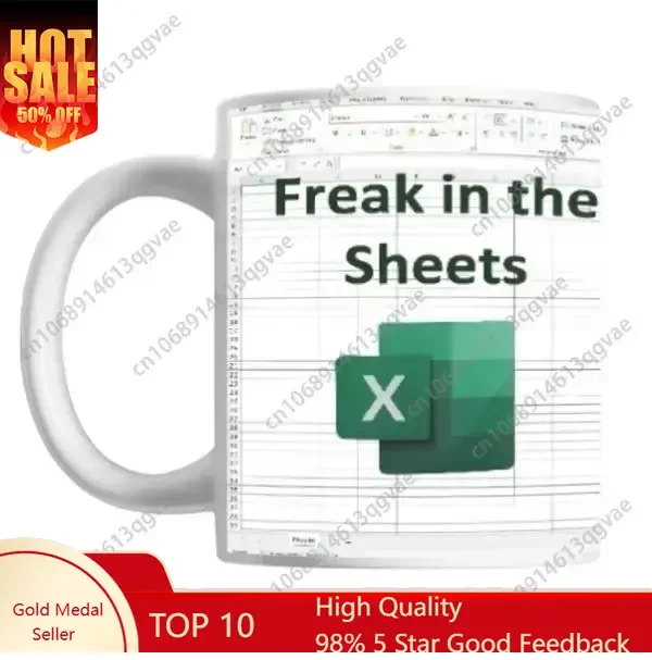

Funny Excel Coffee Mug Freak In The Sheets Mug Spreadsheet Excel Cup Gifts for CPA CFO Coworkers Accounting Boss Friends Nov