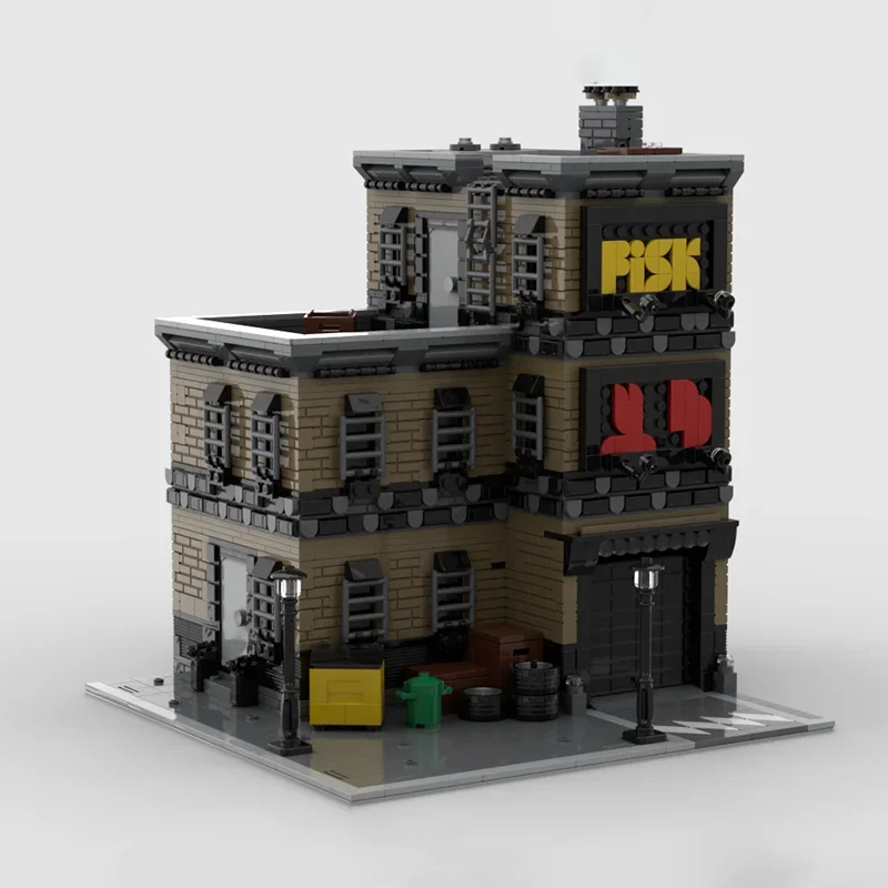 Famous Movies Moc Building Bricks Courtyard With Garage Model Technology Modular Blocks Gifts Christmas Toys DIY Sets Assembly