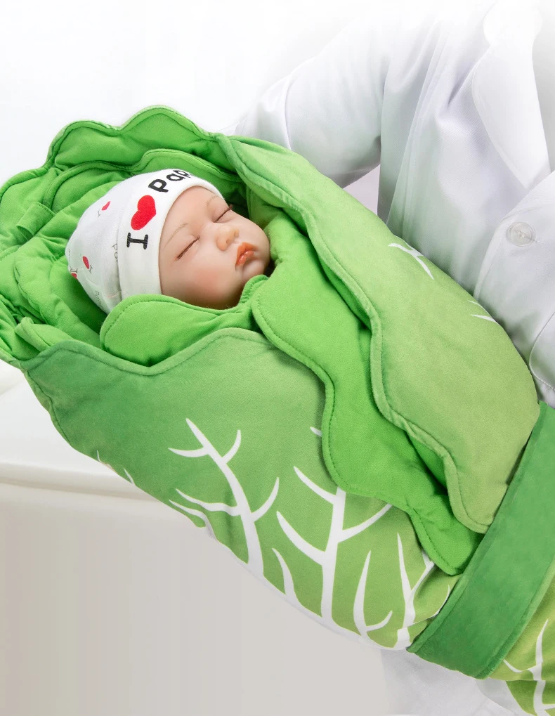 Newborn Baby Warm Cabbage Wrapped Autumn Winter Thickened For Newborns Cabbage Swaddling Clothes