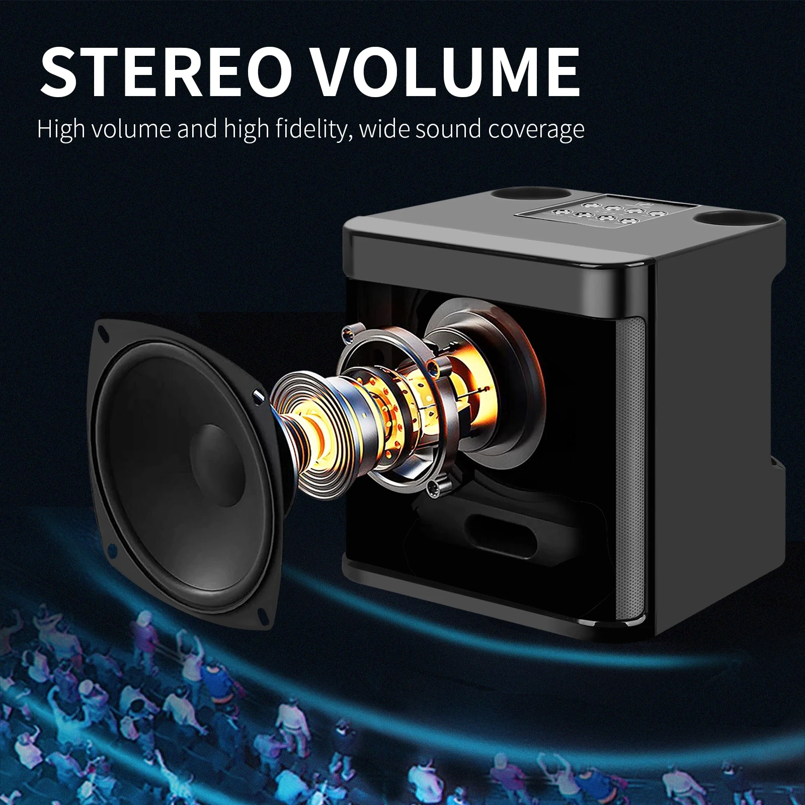 XTUGA المحمولة المهنية المزدوج ميكروفون سمّاعات بلوتوث اللاسلكية ستيريو مشغل قرص الصوت 5 مغير الصوت للحزب