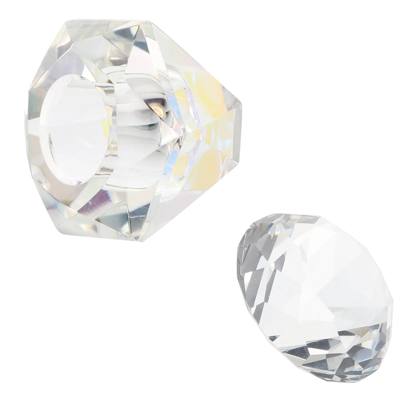 Taza Irregular de cristal para decoración de uñas, polvo acrílico duradero, contenedor de líquidos para mezclar uñas, herramienta de manicura, taza líquida para manicura, 1 Uds.