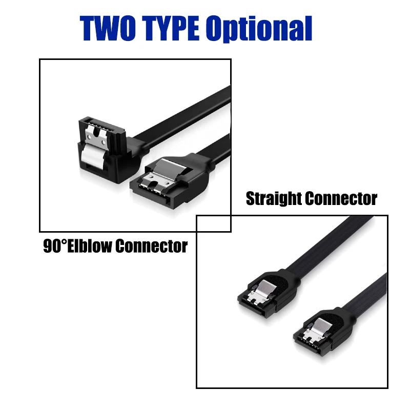 Convertidor de conexión de Cable de datos SATA 3,0 para disco duro SSD HDD, adaptador de Cable Sata III de alta velocidad, Cable de transmisión de