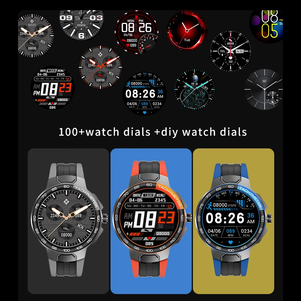 Niwevol-reloj inteligente deportivo para hombre, accesorio de pulsera resistente al agua IP68 con control del ritmo cardíaco, compatible con Android e IOS, ideal para natación y Fitness, novedad de 2022