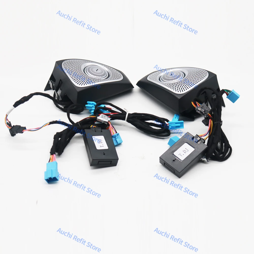 64 Colours 3D Rotating Tweeter Speaker For Mercedes Benz GLB GLA X247 W247 W177 Luminous Sound Horn Trumpet Ambient light Refit