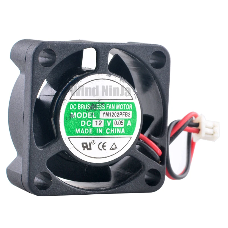 

YM1202PFB2 2,5 см 25 мм вентилятор 25x25x10 мм DC12V 0,05A 2-контактный охлаждающий вентилятор с шарикоподшипником для платы привода микроустройства