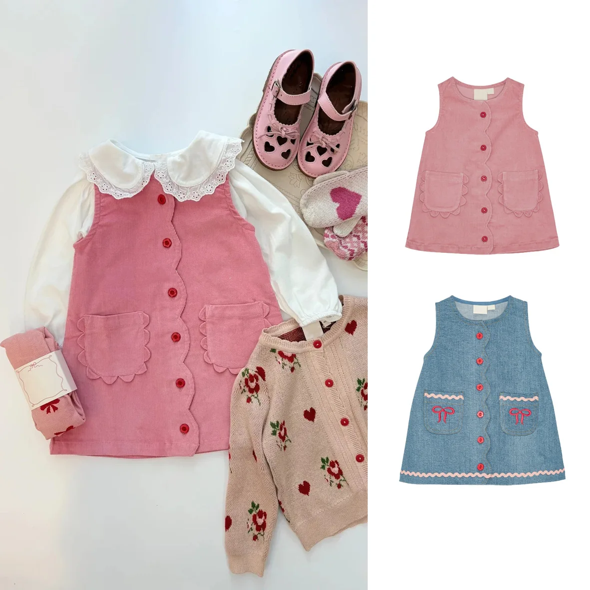 

Kids Girls Vest Sleeveless Dresses 2025 New