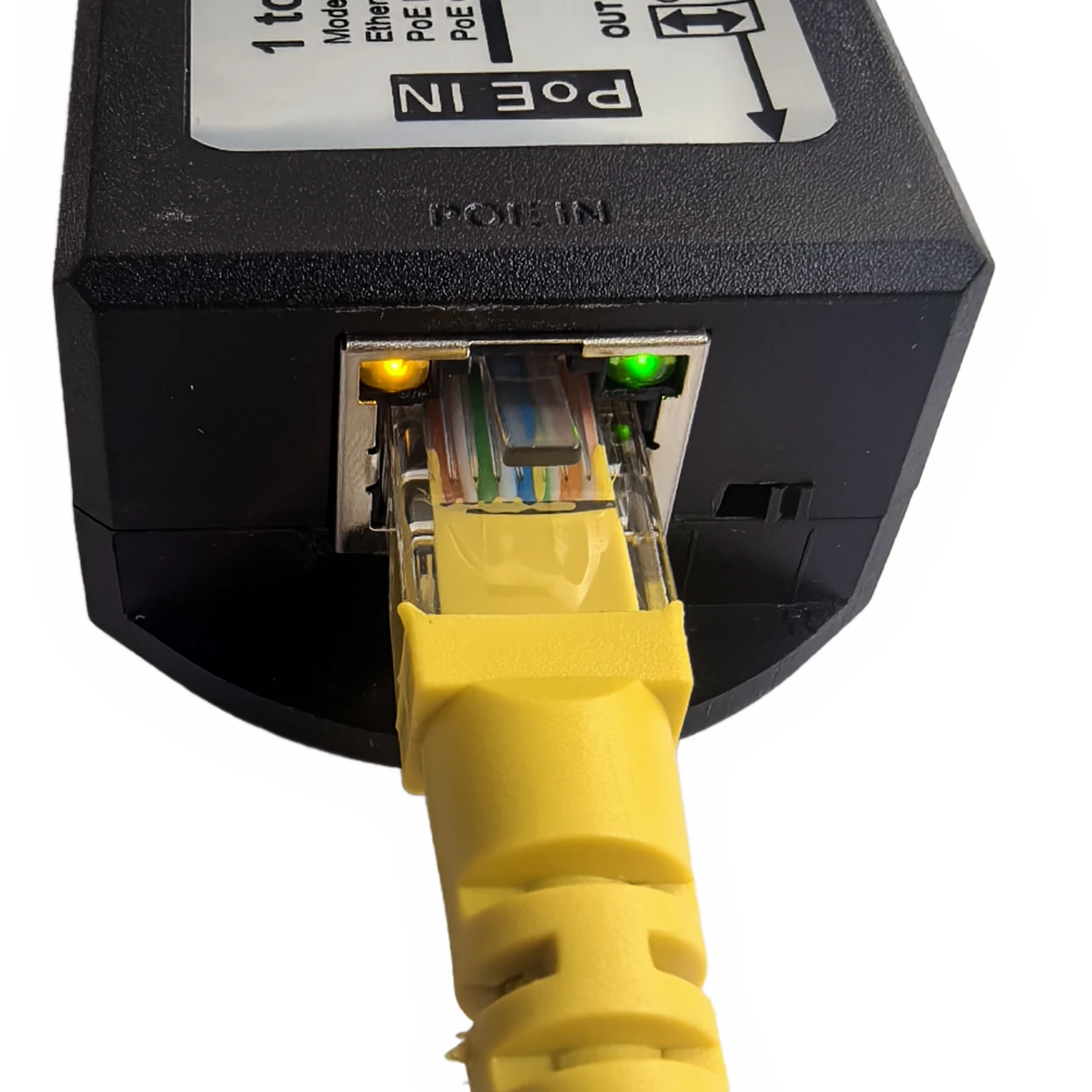DSLRKIT 1 in 2 Out Gigabit PoE Extender Repeater 802.3at Passthrough Switch 250m Range