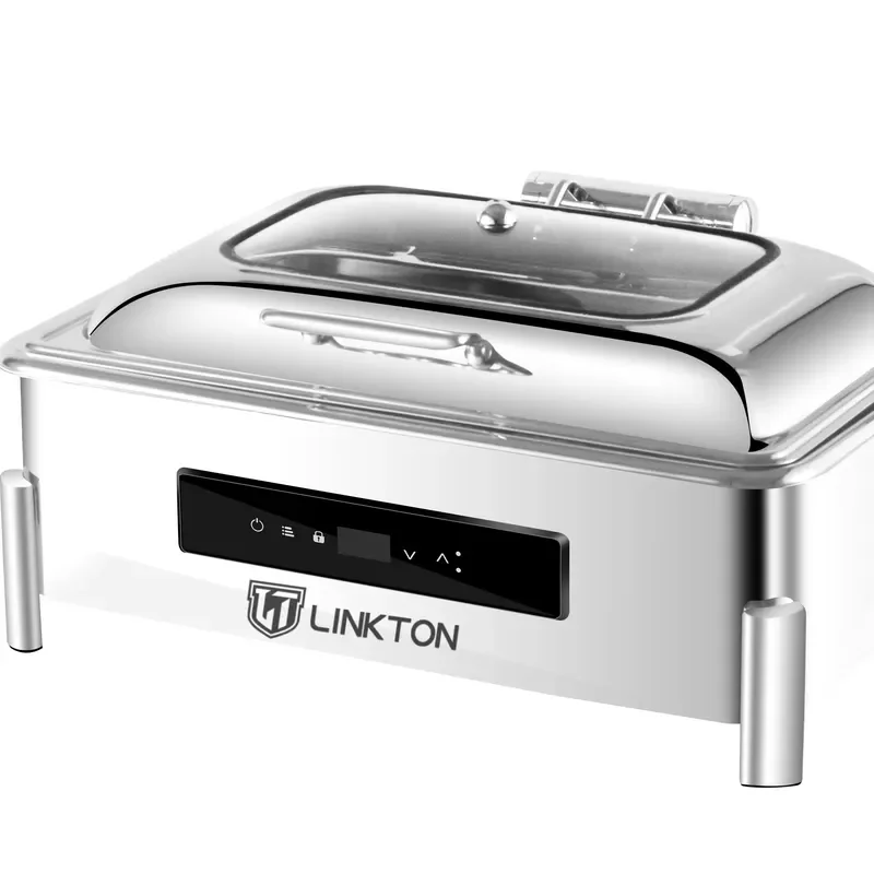 Stainless Steel Electric Hydraulic Buffet Warmer Rectangular Luxury Food Heater for Wedding Catering Party Banquet Service