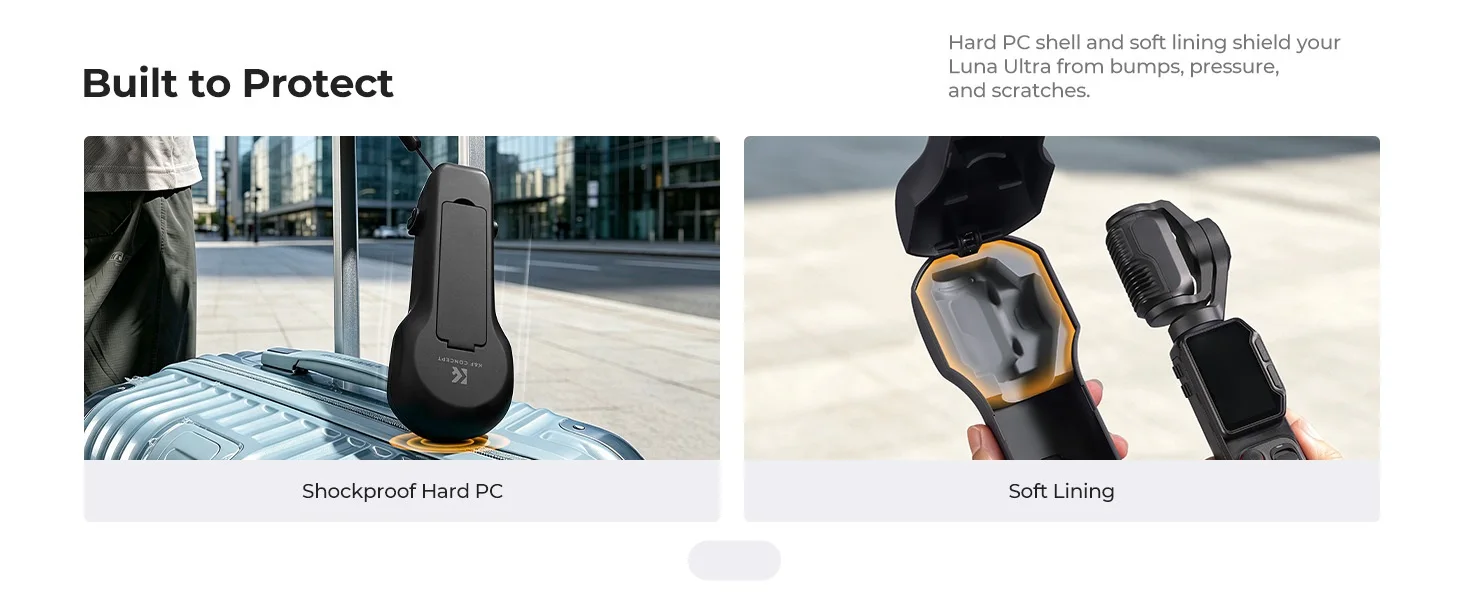 K&F Concept Schutzhülle für Insta360 LUNA Ultra Action-Kamera Zubehör 3-teiliges Filtergehäuse Schutzabdeckung – Detail 6