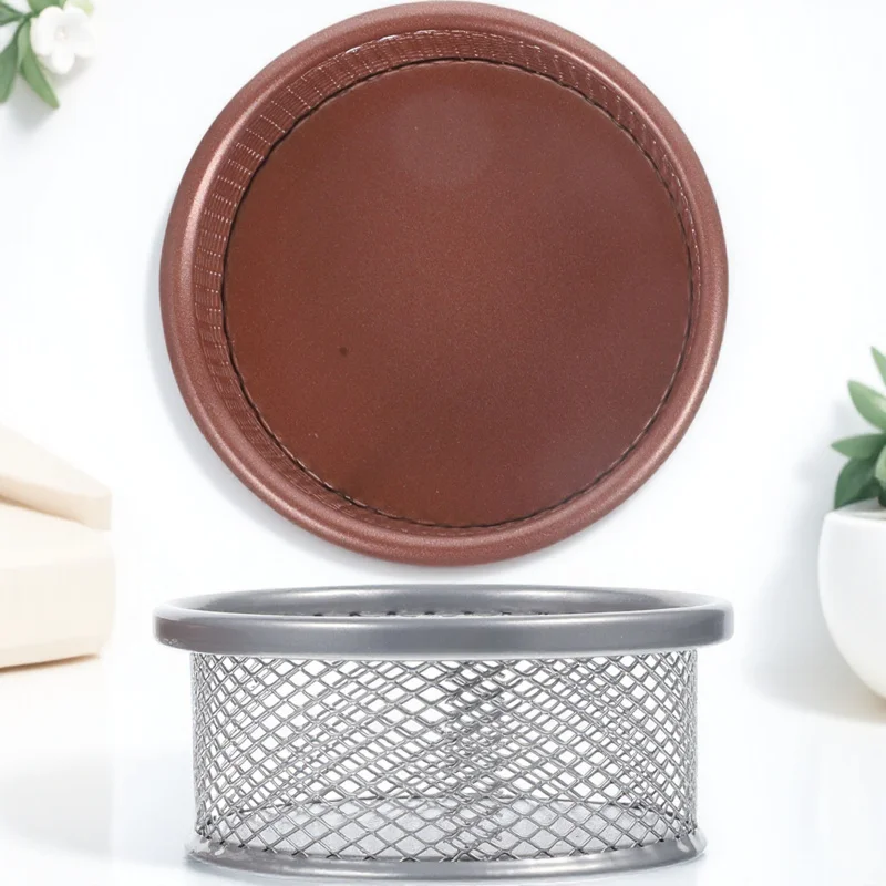 2Pcs Metal Paper Clip Holder Mesh Storage Organizer for Desk Office Supplies Clips Pins Small Objects Paper Clip Holders