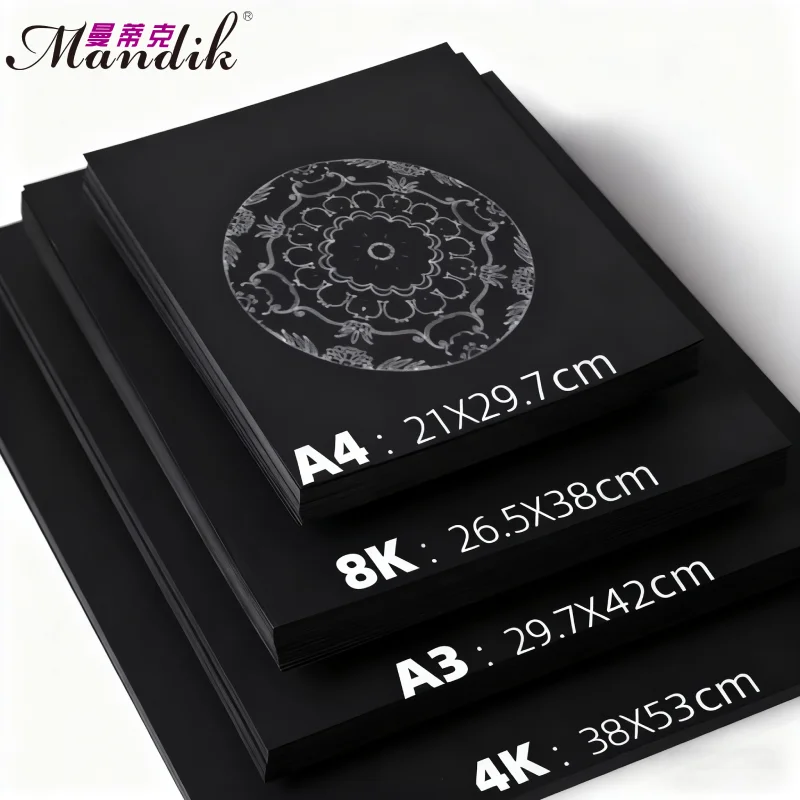 

A3 Black Cardboard Paper 120gsm–300gsm Hard Card DIY Craft and Painting Paperboard