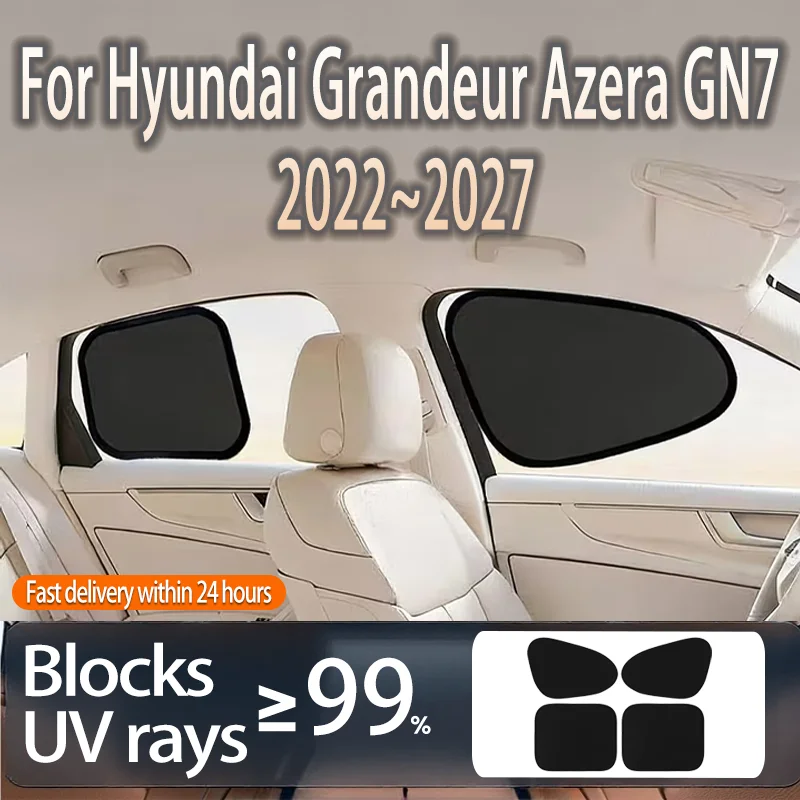 

Car Side Window Sunshade Protection Cover For Hyundai Grandeur Azera GN7 2022~2027 Front Rear Side Window Shield Sun UV Blocking