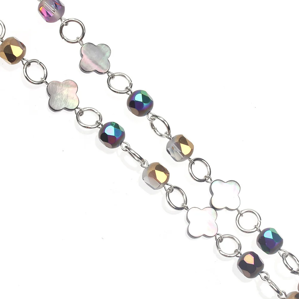 Beaded Lanyard Chain Necklace for ID Card Holder Badge Clip Necklace for Women Lanyards Key Holder Nurse Accessories