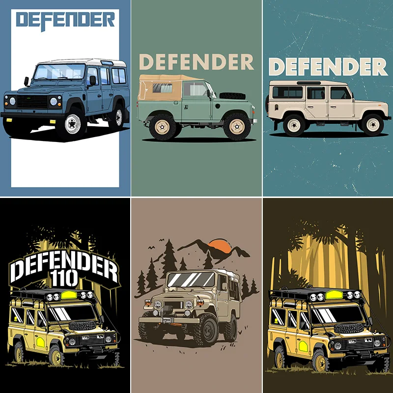 

Retro Classics Defender Offroad Cars Defender Long Poster Metal Sign Mural Plates Club Tin Home Decor Room Decoration Wall Decor