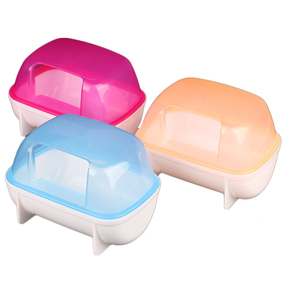 

3pcs Hamster Bath Tub Set Plastic Sand Container Detachable Extension Pet Cleaning Supplies Sandbox Baths House