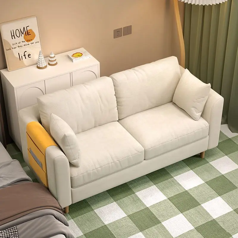 Korean Nordic Floor Sofa | Small Space Low-Profile Couch | 2/3-Seater Loveseat | Modern Apartment Living Room Bedroom Furniture