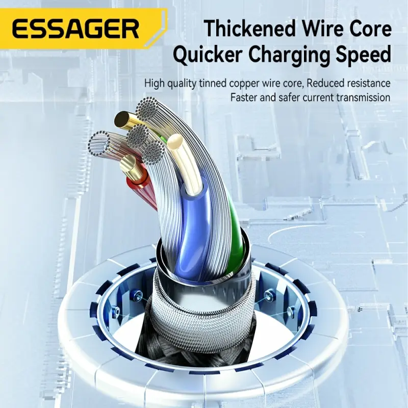 Essage 3 in 1 USB Cable Micro USB Type C Fast Charger Micro USB Type C Data Cable For IP 14 13 Samsung Xiaomi Huawei