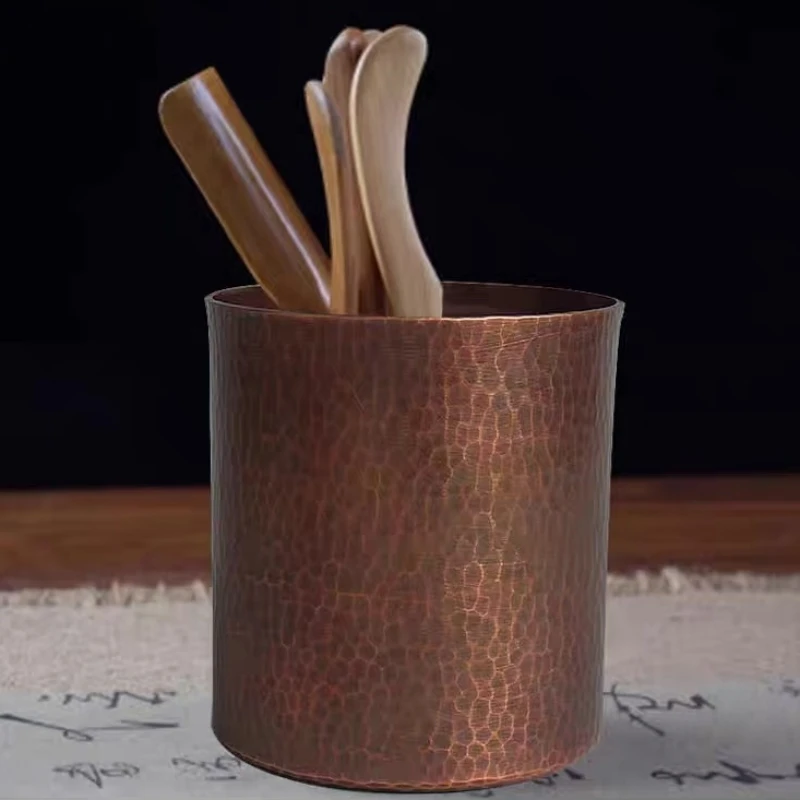 خمر النحاس النقي القهوة القدح ، موسكو البغل سميكة كبيرة الحجم المطرقة الملمس أنبوب مستقيم 450 مللي كوب للبيرة ، فنجان شاي أدوات المائدة