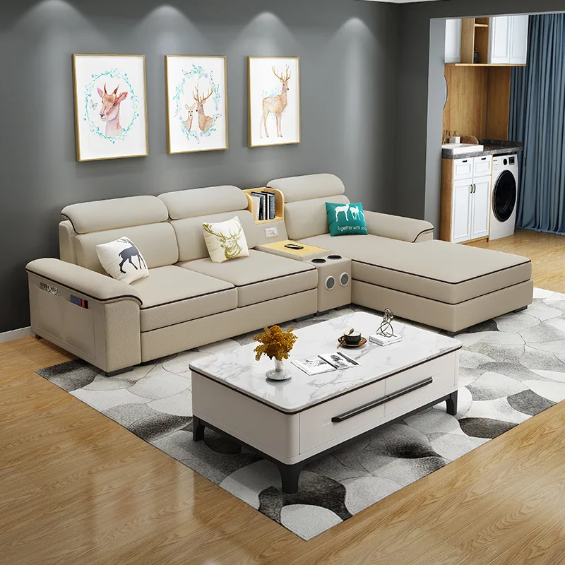 Wholesale Price Modern Design Lounge Latex Protective Cotton Linen/Technology Cloth Living Room Furniture Sofas