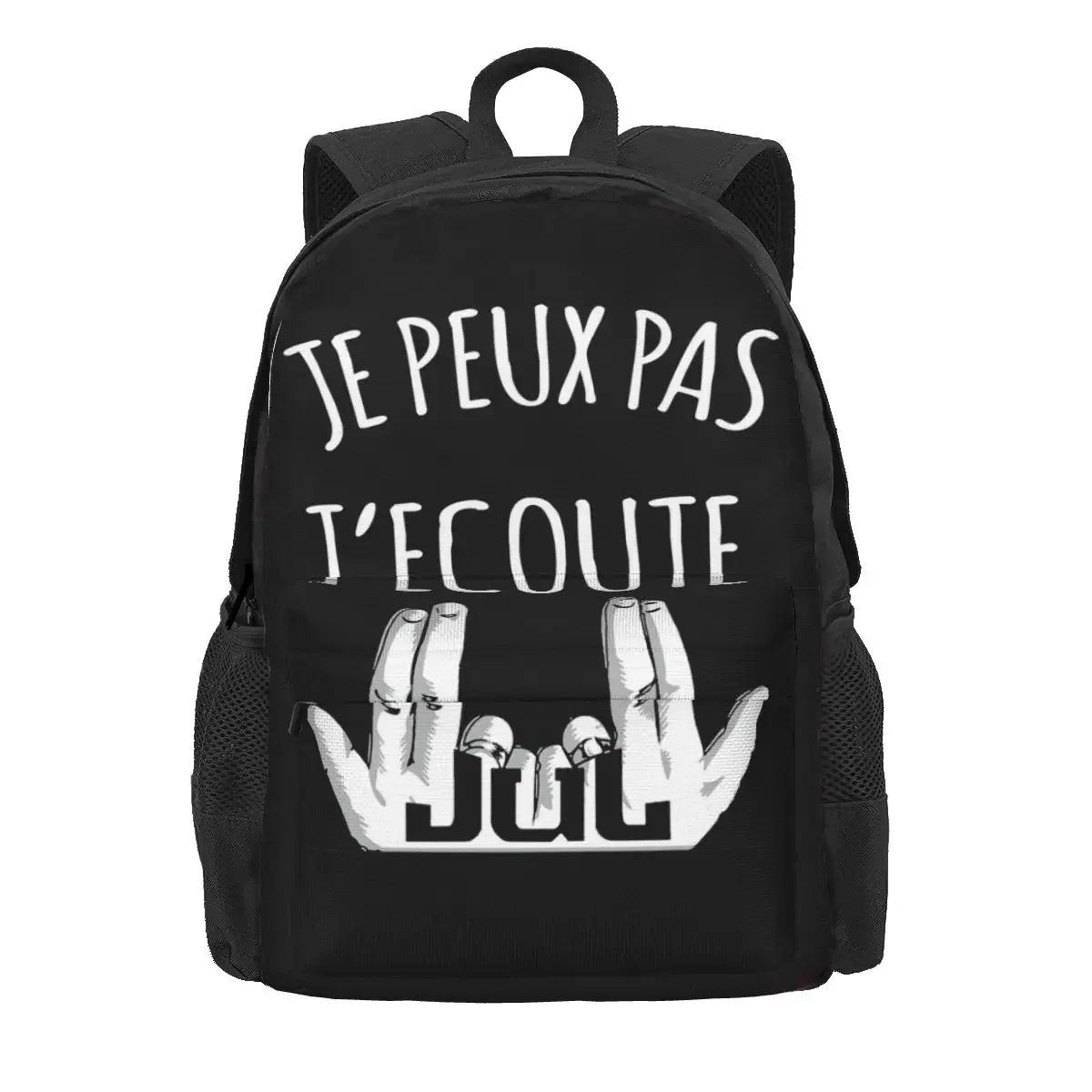 

Рюкзаки I Can't, I'm Listening To JUL, сумка для книг для мальчиков и девочек, школьные ранцы, детский рюкзак с героями мультфильмов, сумка на плечо большой вместимости