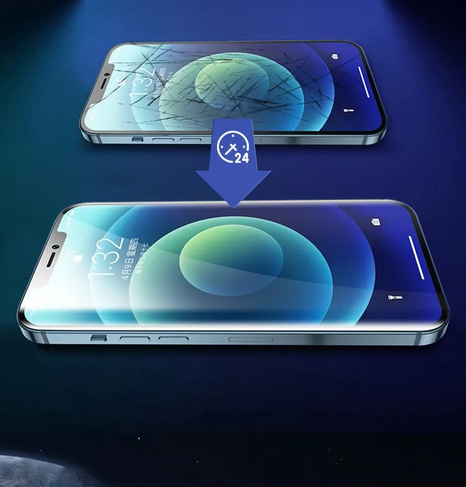 5 Stück Hydrogel-Folie für iPhone 14, 13, 12, 11, 15, 18 Pro Max, 8, 16 Plus, vollständige Displayschutzfolie für iPhone 13 Mini, X, XS MAX. – Detail 6