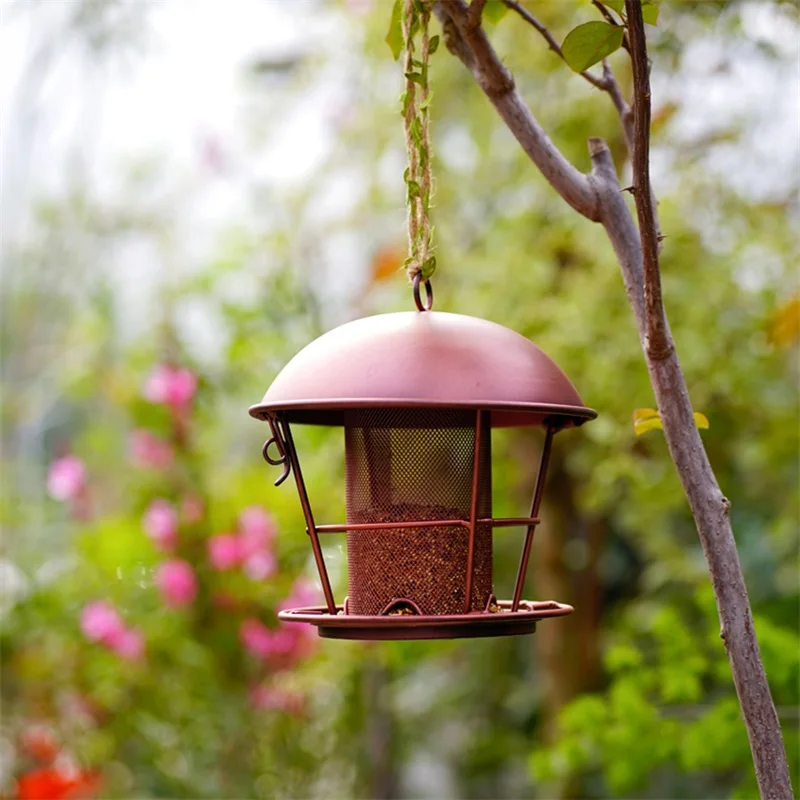 Bird Feeders for Outdoors Hanging, Metal Bird Feeder Squirrel Proof Bird Feeders for Finch Cardinal Chickadee