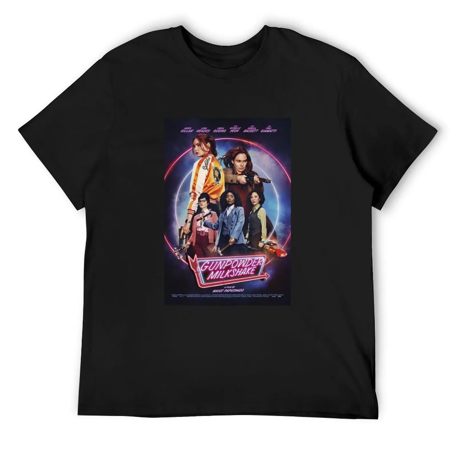 

Gunpowder Milkshake (2021) T-Shirt animal prinfor boys blanks summer clothes Men's t-shirts