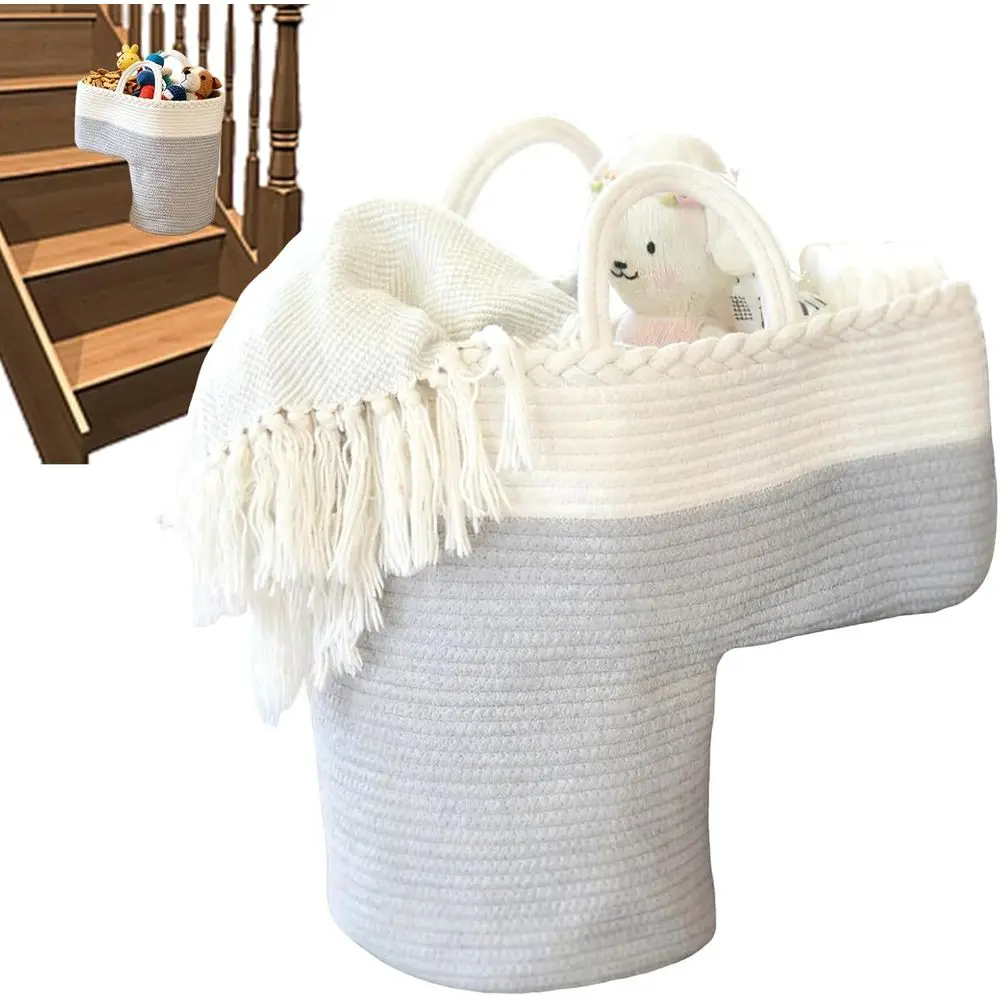 

Корзины для лестниц против лестниц с ковровым покрытием: выберите между тканевыми органайзерами для ступеней или деревянными ручками для лестниц для дома, игрушек и одежды.