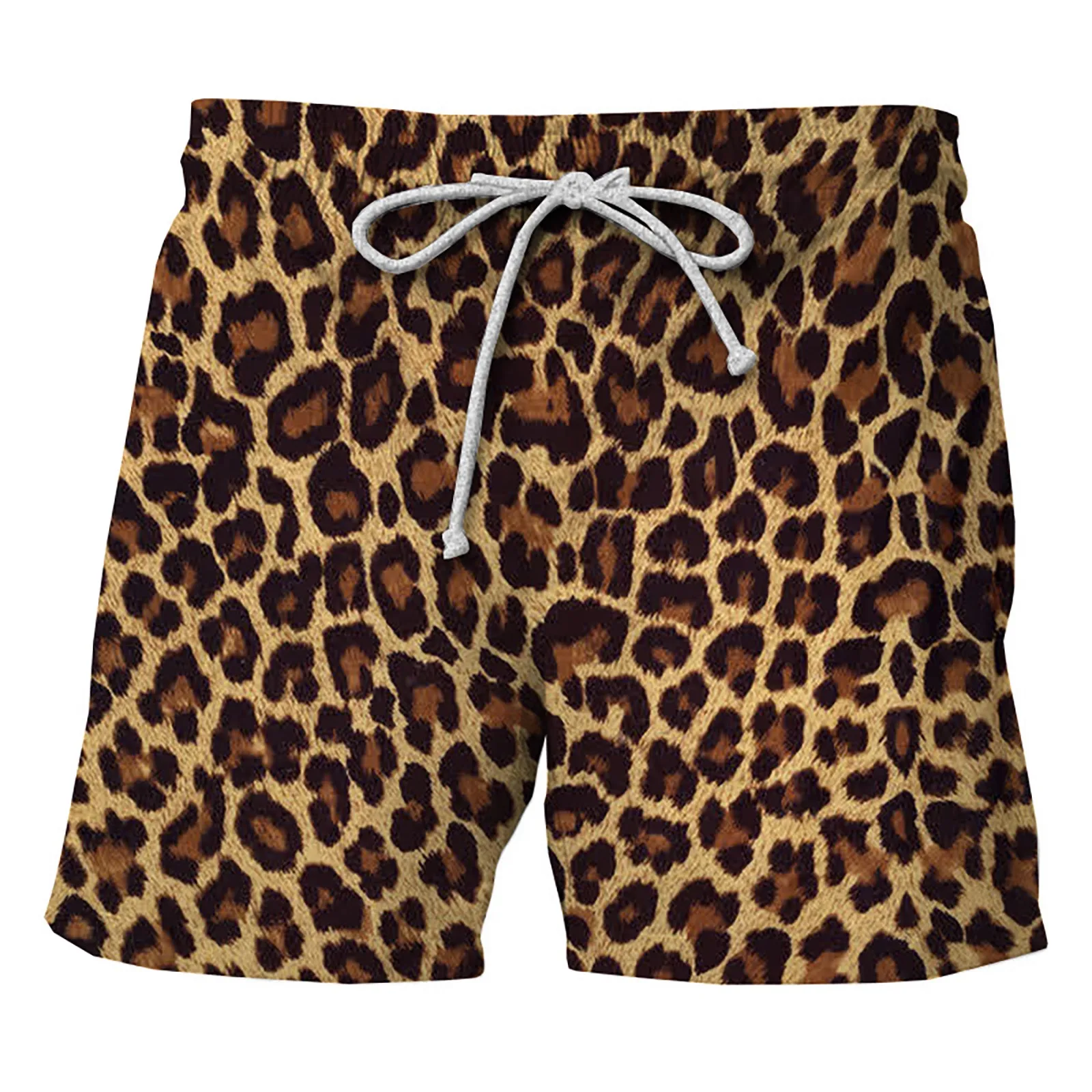 Men\'s Leopard Print Beach Shorts 3d Printed Casual Party Clothes Board Shorts Harajuku Breathable Swimsuit Homme Oversized