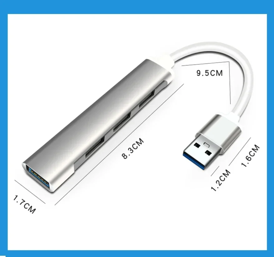 USB C Hub 4-w-1 i wieloportowy Adapter typu C kompilowany do komputera MacBook Pro typ-c do 4 USB 3.0 kabel do ładowania telefonu