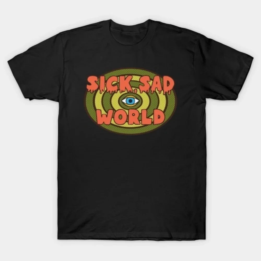 Camiseta sarcástica de moda para mujer, camisetas informales estampadas, kuakuayu HJN Sick Sad World