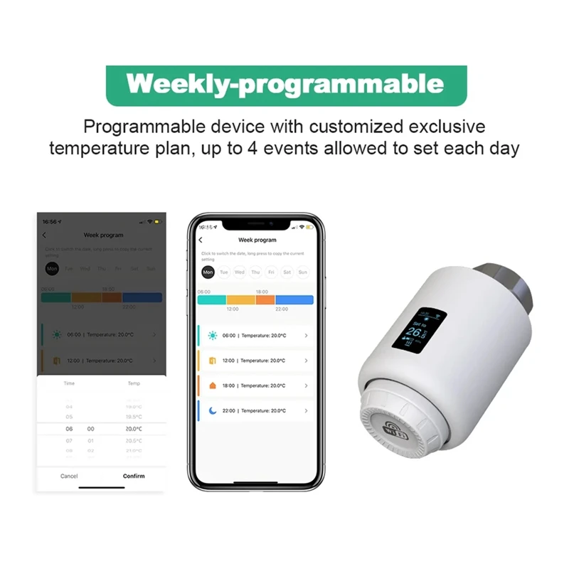 Wifi Thermostat Smart Home Thermostatic Head Radiator Valve Actuator Heating Temperature Controller Alexa