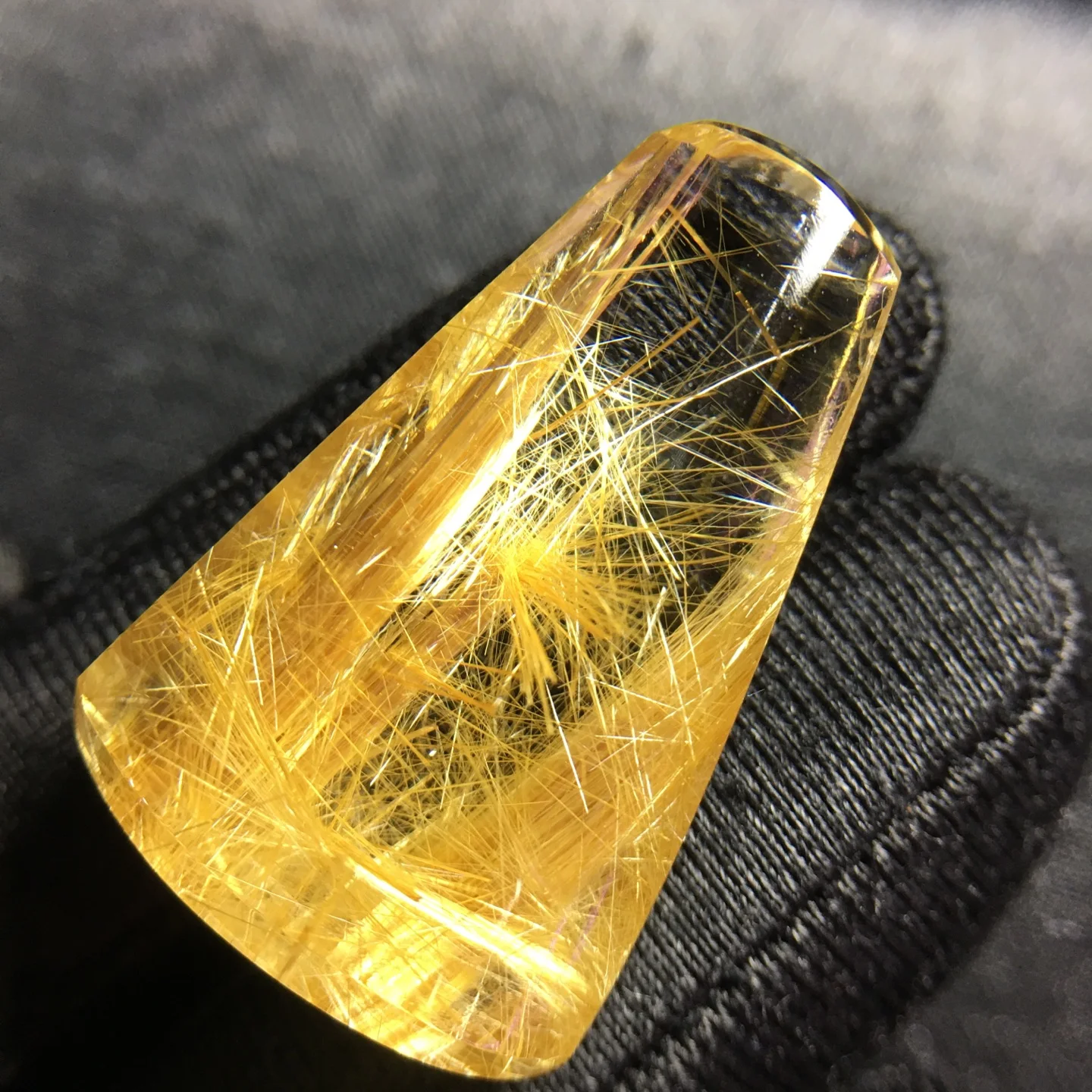 Natural Gold Rutilated Quartz Pendant Rutilated Quartz 30.3/19.8/11.8mm Flower Moon Men Women Brazil AAAAAAA