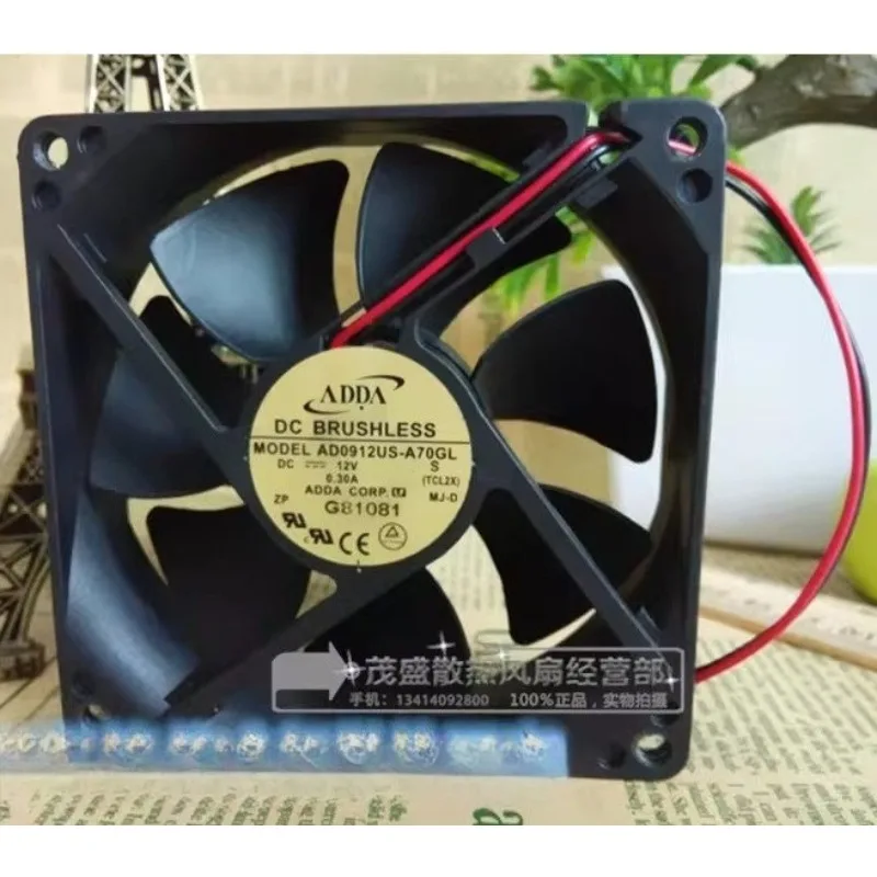 

New Cooler Fan for ADDA AD0912US-A70GL 9025 12V 0.30A 9cm Cooling Fan 90 * 90 * 25MM