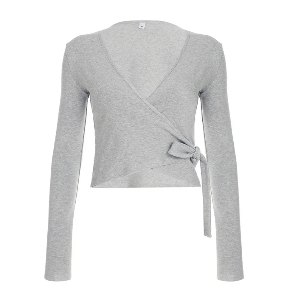 

Милая рубашка с длинным рукавом, спортивный комплект с манжетами-колокольчиками, одежда для отдыха в корейском стиле, свободная посадка, удобный пижамный наряд, спортивная одежда