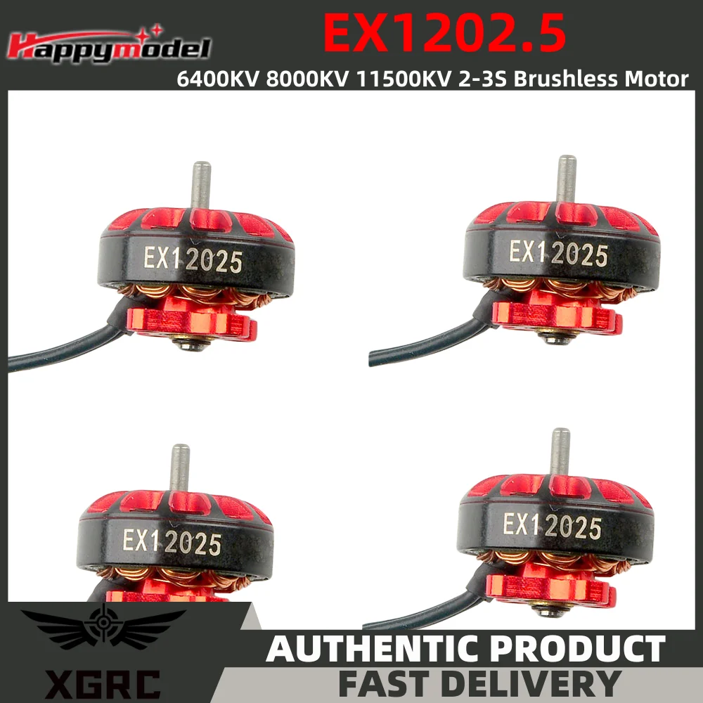 

4PCS HappyModel EX1202.5 1202.5 6400KV 8000KV 11500KV 1-3S Brushless Motor for RC FPV Racing Freestyle 3Inch Toothpick Drones