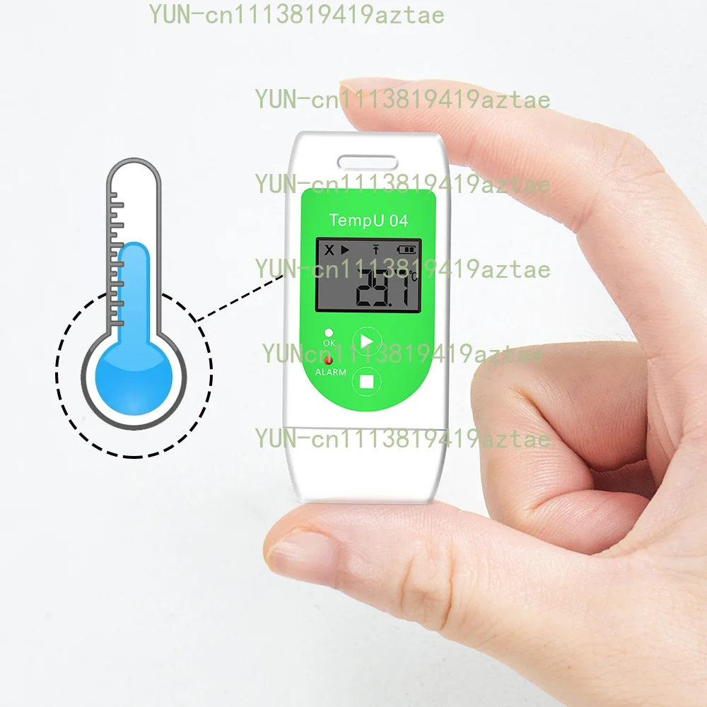 10pcs TempU04 Mini Digital Data Logger Temperature Recorder USB Temp Recorder Internal Sensor IP65 Tzone TempU 04