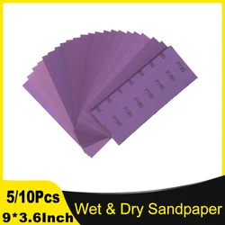 Wet Dry Sandpaper 9 x 3.6-inch Sanding Sheet 60 to10000 Grit for Automotive Wood Metal Furniture Polishing Finishing 5/10 Piece