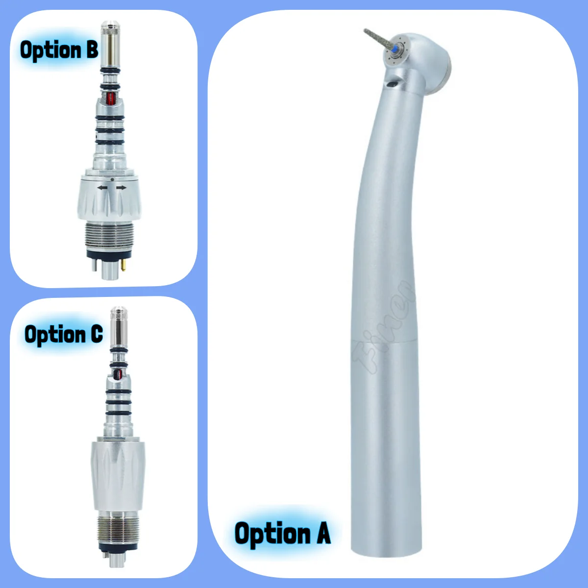 Волоконно-оптический высокоскоростной стоматологический наконечник с воздушной турбиной и высоким вращением, стоматологический наконечник, совместимый с муфтой KAVO Multiflex