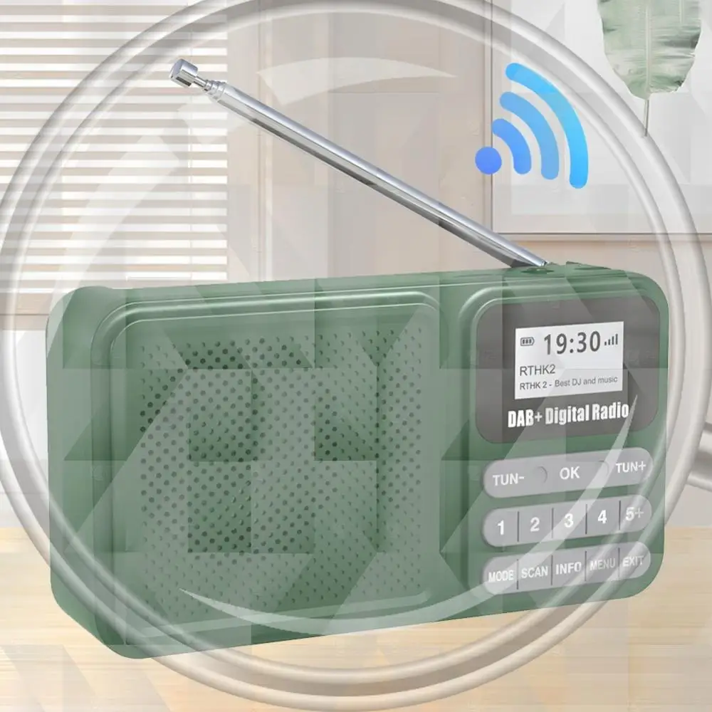 

Portable DAB+ Digital Radio Bluetooth-Compatible Supports U Disk TF Card MP3 Play FM Radio LCD Display Emergency Radio Receiver