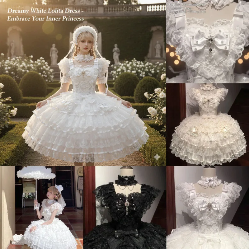 

Flower Dresses Lolita Dresses Y2K Sweet Bridal JSK Strap Kawaii Cute Autumn Winter JK Lolita Outfit Fun Bride A-Line Dresses New