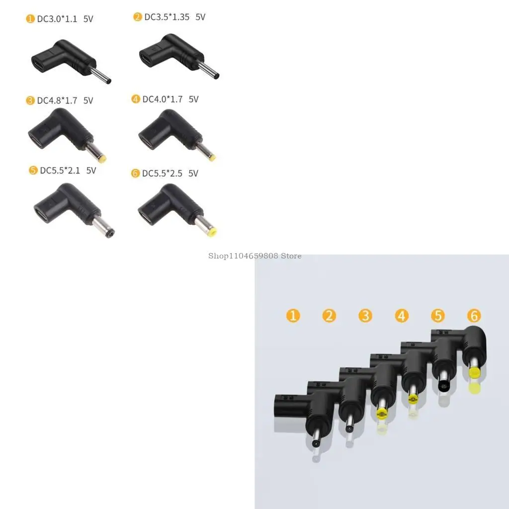 

Type C Female to for DC Adapter 90 Degree USB C PD Fast Charging Power Adapter T