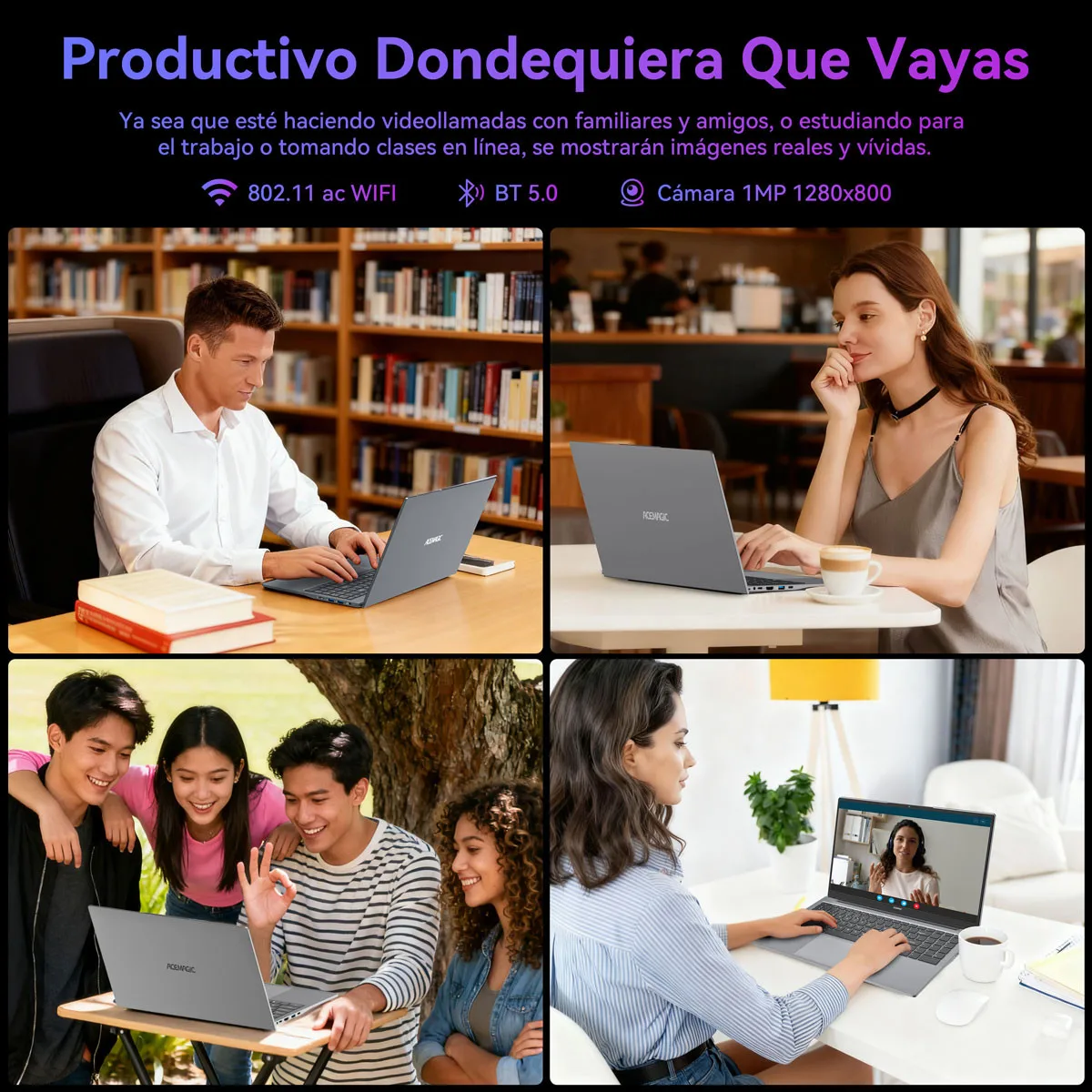 KAMRUI Gaming Laptop 15.6" IPS FHD AMD Ryzen 7 5700U/5825U 16GB DDR4 512GB NVMe SSD Radeon RX Vega 8 Windows 11 PRO Notebook