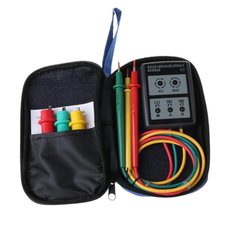 Medidor de Led Inteligente Digital Rotação Trifásica Indicador Testador Indicador 20400hz Sp8030